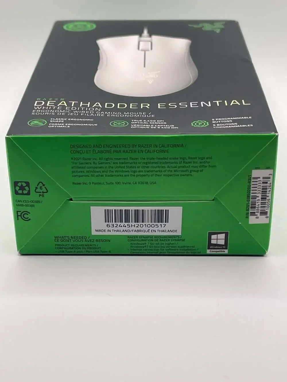 Razer Deathadder Essential White Edition Wired Gaming Mouse